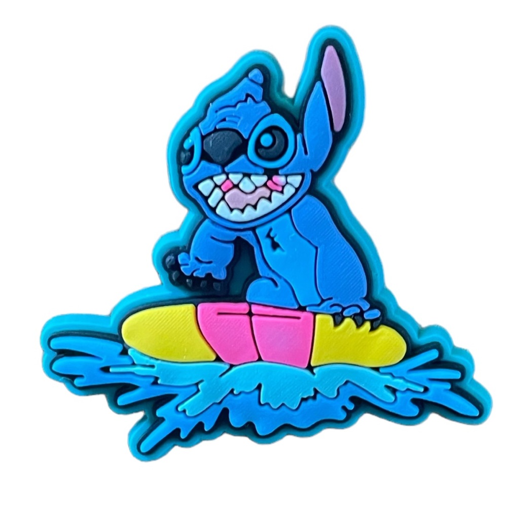 Stitch Surfing Croc Charm